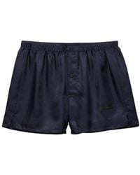 Prada - Silk Boxer Shorts - Lyst