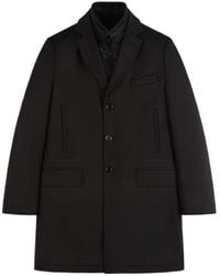 Fay - Padded Peak Lapel Coat - Lyst