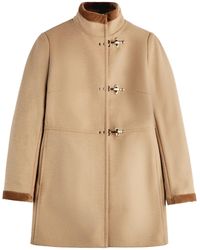 Fay - Virginia Velvet-Trimmed Coat - Lyst