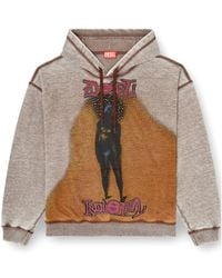 DIESEL - Boxton Studded-Embellishment Printed Hoodie - Lyst