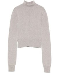 Rick Owens - Headon High-Neck Cropped Sweater - Lyst
