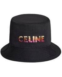 Celine - Embroidered Bucket Hat - Lyst