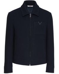 Valentino - Zip-Up Straight Hem Jacket - Lyst