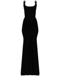 Versace Jeans Couture - Couture Buckled Ruched Maxi Dress - Lyst
