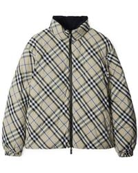 Burberry - Reversible Check Snowdon Puffer Jacket - Lyst