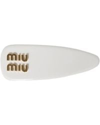 Miu Miu - Logo Plaque Hair Clip - Lyst