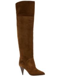 Casadei - Cone-Heel Knee-High Boots - Lyst