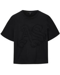 AllSaints - Lisa Embossed Crew Neck T-Shirt - Lyst