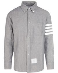 Thom Browne - 4-Bar Denim Shirt - Lyst