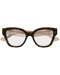 Gucci - Eyewear Cat Eye Frame Glasses - Lyst