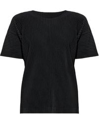Homme Plissé Issey Miyake - Homme Plissé Issey Miyake Pleated Crewneck T-Shirt - Lyst