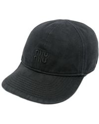 Miu Miu - Logo Embroidered Baseball Cap - Lyst