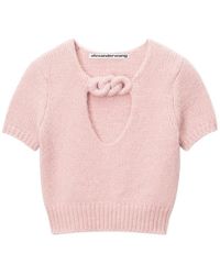 Alexander Wang - Short-Sleeved Knitted Pullover - Lyst