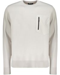 Herno - Zip-Pocket Crew-Neck Knitted Sweater - Lyst