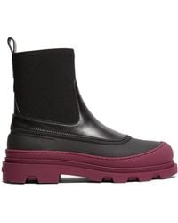 Moncler - Vera Edge Leather Ankle Boots - Lyst