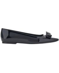 Ferragamo - Ferragamo Vara Bow Detailed Ballet Flats - Lyst