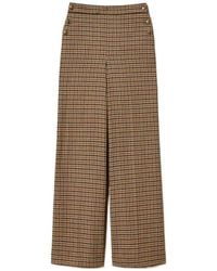 Twinset - Checked Wide-Leg Pants - Lyst