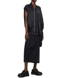 Sacai - Zip Up Twill Vest - Lyst