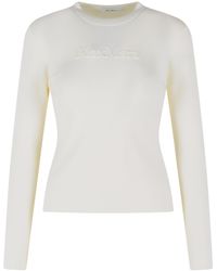 Max Mara - Manto Logo Embossed Crewneck Jumper - Lyst