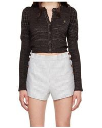 Vivienne Westwood - Cropped Logo Button Cardigan - Lyst