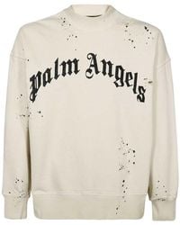 Palm Angels - Round Collar Long Sleeve Sweater - Lyst