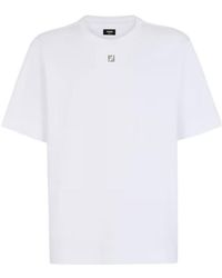 Fendi - Ff Plaque Crewneck T-Shirt - Lyst