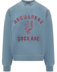 DSquared² - Graphic Crew Neck Sweatshirt - Lyst