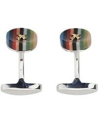 Paul Smith - Signature Stripe Button Cufflinks - Lyst