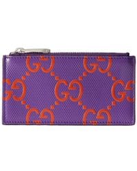 Gucci - Gg-Embossed Zipped Cardholder - Lyst