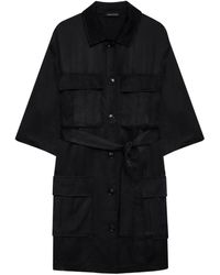 Anine Bing - Geri Belted Cargo-Pocket Dress - Lyst