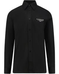 Givenchy - Logo Embroidered Long-Sleeved Shirt - Lyst