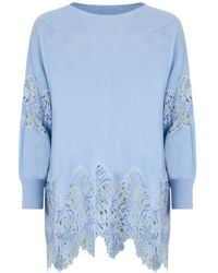 Ermanno Scervino - Lace Embroidered Cashmere Sweater - Lyst