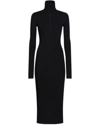 Marni - Turtleneck Ribbed-Knit Long-Sleeved Dress - Lyst