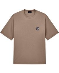 Giorgio Armani - Logo Patch Crew-Neck T-Shirt - Lyst