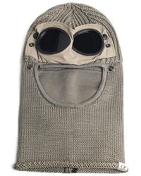 C.P. Company - Goggle-Detail Ribbed Knit Balaclava - Lyst