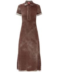 DIESEL - M-Lourens Half-Buttoned Polo-Collar Midi Dress - Lyst