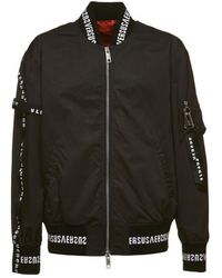Versace - Logo Details Baseball Jacket - Lyst