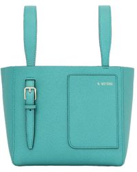 Valextra - Patch-Pocket Zip-Up Mini Tote Bag - Lyst
