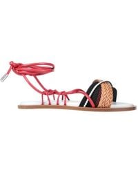 Sportmax - Woven Leather Sandals - Lyst