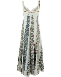 chinese dress ladies Yellow Delicate Fruit Garden Smocked Maxi Dress  FARM Rio
