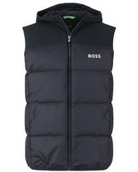 BOSS - Logo Vest Down Jacket - Lyst