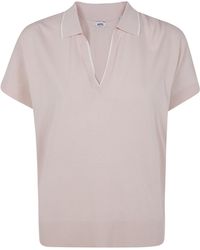 Aspesi - Contrast-Trim V-Neck Top - Lyst