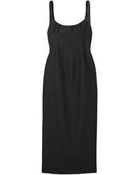 KHAITE - Lotte Wool And Silk-Blend Midi Dress - Lyst