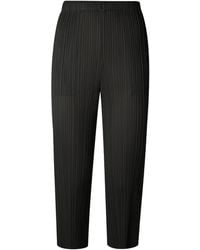 Pleats Please Issey Miyake - Pleats Please Issey Miyake Pleated Straight-Leg Pants - Lyst
