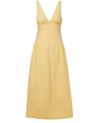 Posse - Lindie Cotton Poplin Midi Dress - Lyst