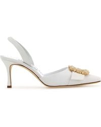 Manolo Blahnik - Crepe Gibsli Pumps - Lyst