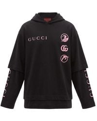Gucci - Printed Cotton Jersey Long-Sleeve T-Shirt - Lyst