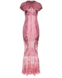 The Attico - Sheer Lace And Mesh Maxi Dress - Lyst
