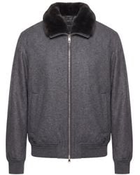 Montecore - Faux-Fur Collar Bomber Jacket - Lyst