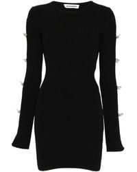 Mach & Mach - Mach Mach Bow Detailed Knitted Dress - Lyst